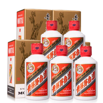 茅台贵州茅台酒飞天茅台小酒版酱香型白酒53度100mL*5瓶 茅台贵州茅台酒飞天茅台小酒版酱香型白酒53度100mL*5瓶